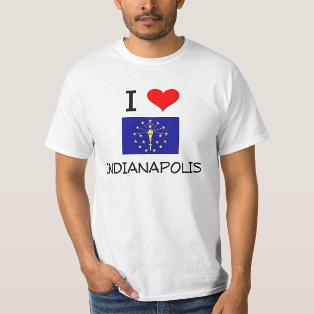 T-shirt J'aime INDIANAPOLIS Indiana (Devant)