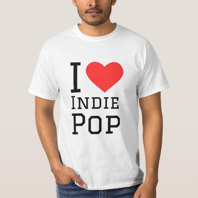 T-shirt J'aime indie pop (Devant)