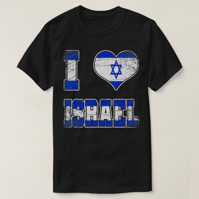 T-shirt J'aime Israël (Design devant)