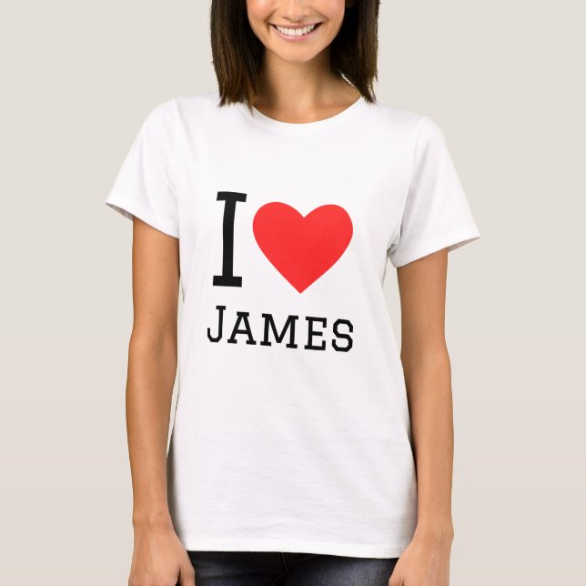 T-shirt J'aime james (Devant)
