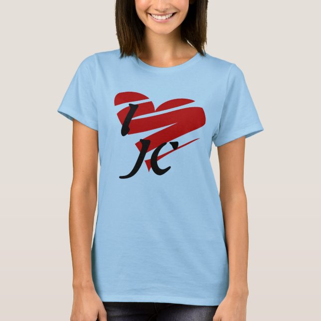T-shirt J'aime JC, chemise (Devant)