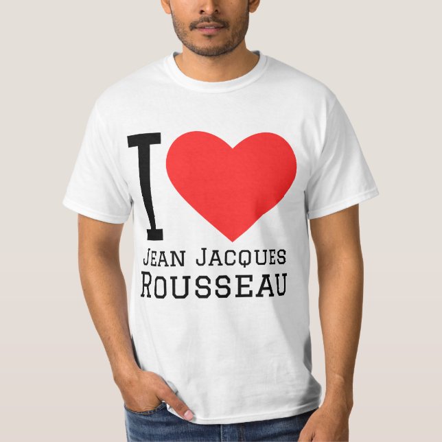 T-shirt J'aime jean Jacques Rousseau (Devant)