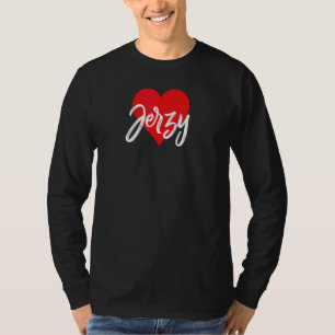 T-shirt J'aime Jerzy prénom Amour Cœur