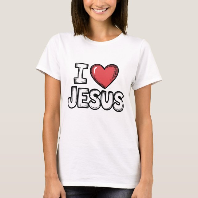 T-shirt J'aime Jésus (Devant)