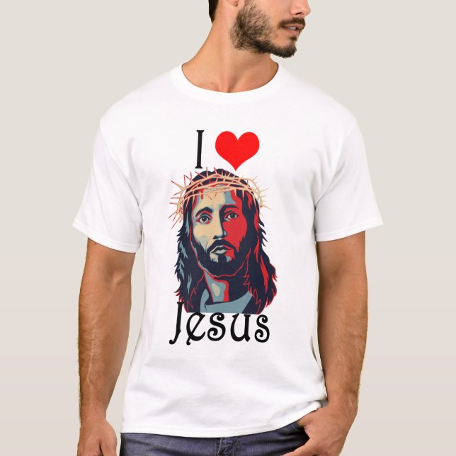 T-shirt J'aime Jésus (Devant)
