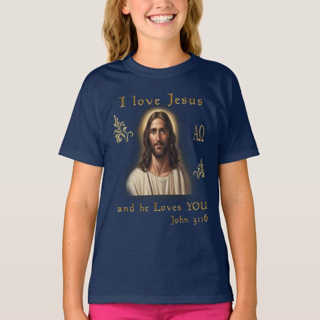 T-shirt J'aime Jésus (Devant)
