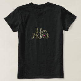 T-shirt J'aime Jésus avec cœur rose
