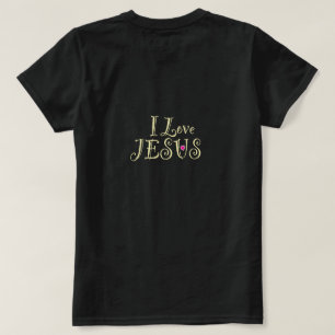 T-shirt J'aime Jésus avec cœur rose 