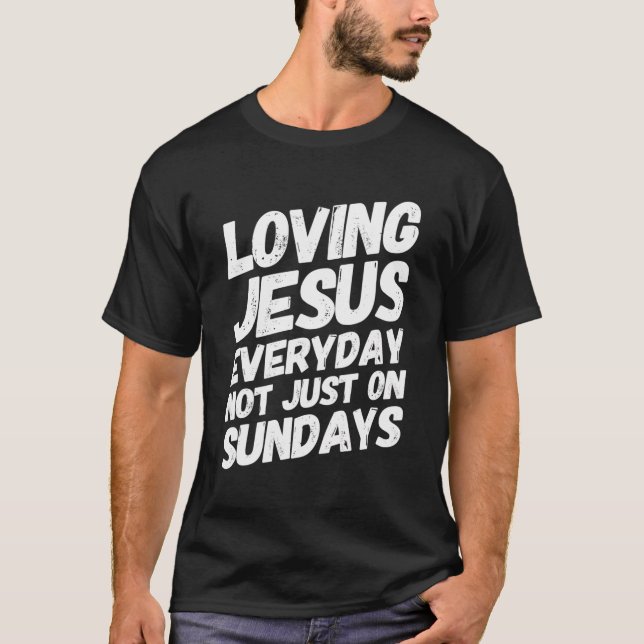 T-shirt J'Aime Jésus Avec Un Message Religieux Positif (Devant)