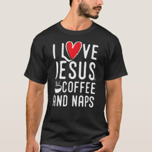 T-shirt J'aime Jésus café et nuisettes, fun Christian 