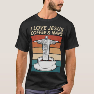 T-shirt J'Aime Jésus Café Et Sieste