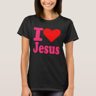 T-shirt J'aime Jésus-Christ Citation Chrétienne Hommes Fem