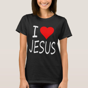 T-shirt J'aime Jésus Croix chrétienne religieuse
