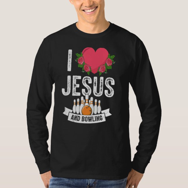 T-shirt J'Aime Jésus Et Bowling Funny Bowler Christian Go (Devant)