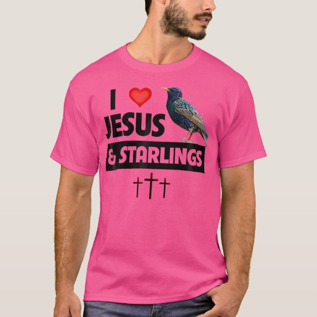 T-shirt J'Aime Jésus Et Épouses Observation D'Oiseaux Camp (Devant)