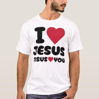 T-shirt J'Aime Jésus Et Jésus Vous Aime Chrétien