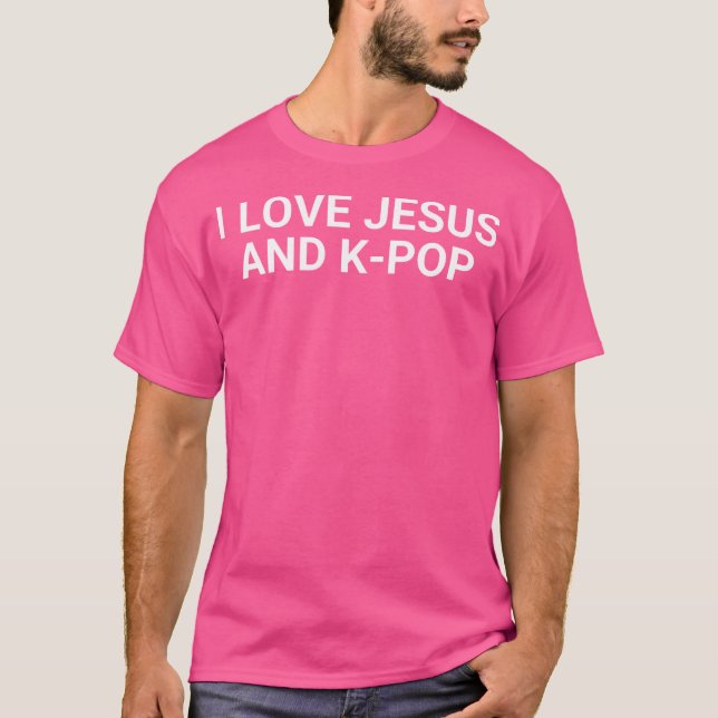 T-shirt J'aime Jésus et la K-Pop (Devant)