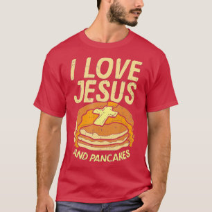 T-shirt J'Aime Jésus Et Les Pancakes