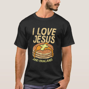 T-shirt J'Aime Jésus Et Les Pancakes