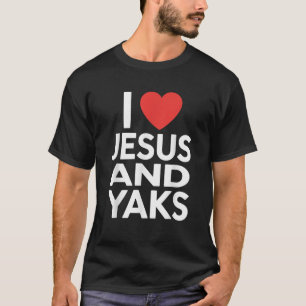 T-shirt J'aime Jésus et les YAKS YAK drôle