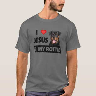 T-shirt J'Aime Jésus Et Mon Chien Rose Maman Papa Pet Pare