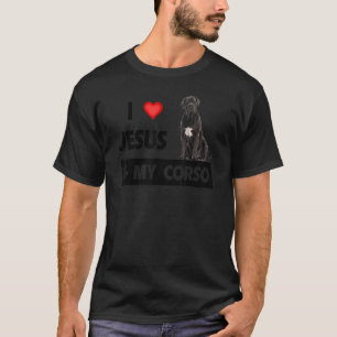 T-shirt J'Aime Jésus Et Mon Corso De Canne Maman Et Papa C