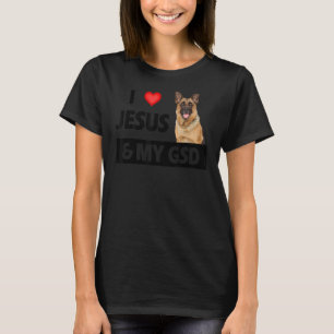 T-shirt J'Aime Jésus Et Mon Gsd Maman Papa Pet Parent Alle