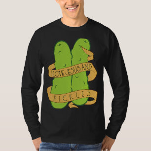 T-shirt J'Aime Jésus Et Pickles Croyant Pickle Fan