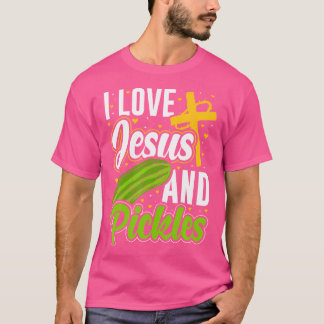 T-shirt J'Aime Jésus Et Pickles Garçons Chrétiens Filles F