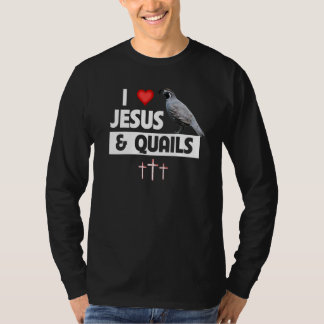 T-shirt J'aime Jésus et Quails Christian Observation des o