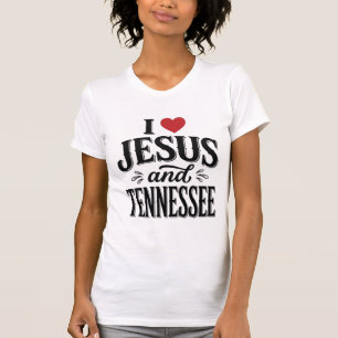 T-shirt J'aime Jésus et Tennessee Vintage Design Chrétien