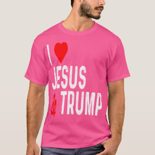 T-shirt J'aime Jésus Trump Drôle politique