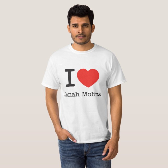 T-SHIRT J'AIME JONAH MOLINA (Devant entier)