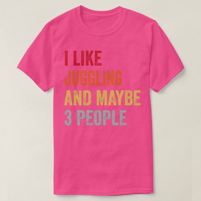 T-shirt J'Aime Jongler Peut-Être 3 Personnes (Design devant)