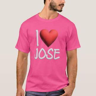 T-shirt J'aime Jose Nom Personnalisé Homme Mec Meilleur Am
