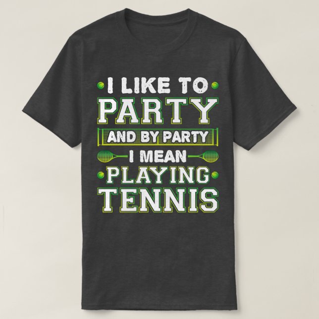T-shirt J'Aime Jouer Au Tennis (Design devant)