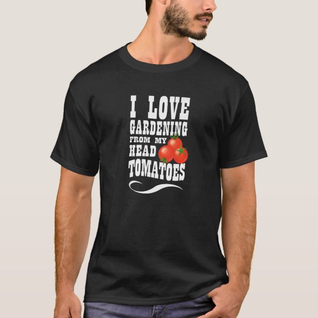 T-shirt J'Aime Jouer De Ma Tête À Mes Toes Tomates (Devant)