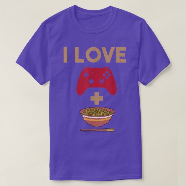 T-shirt J'Aime Jouer Et Ramen (Design devant)