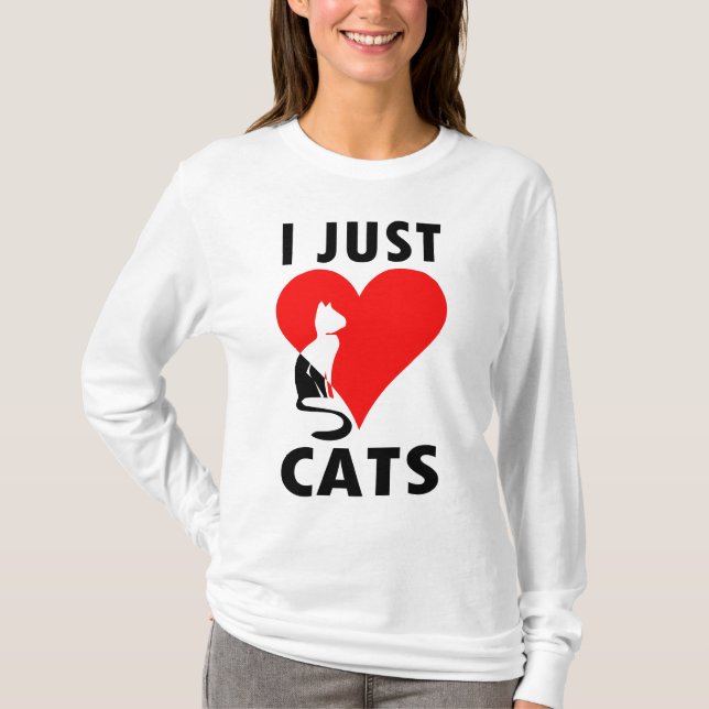 T-SHIRT J'AIME JUSTE DES CHATS (Devant)