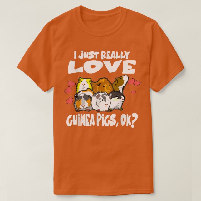 T-shirt J'Aime Juste Les Cochons De Guinée Ok (Design devant)