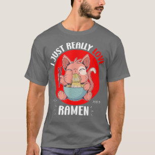 T-shirt J'Aime Juste Ramen Noodles Japonais Kawaii Anime C