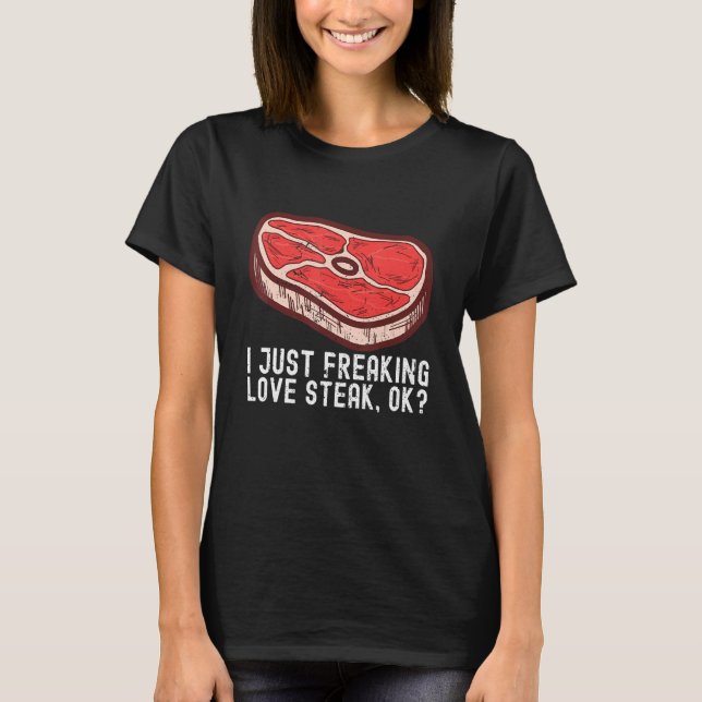T-shirt J'Aime Juste Steak Raw Steak Viande Alimentation B (Devant)