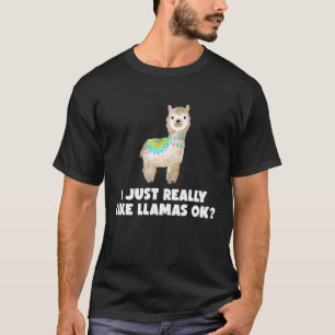 T-shirt J'aime Juste Vraiment Lama OK Amoureux d'Alpaca