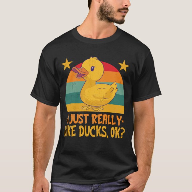 T-SHIRT J'AIME JUSTE VRAIMENT LES CANARDS, OK (Devant)