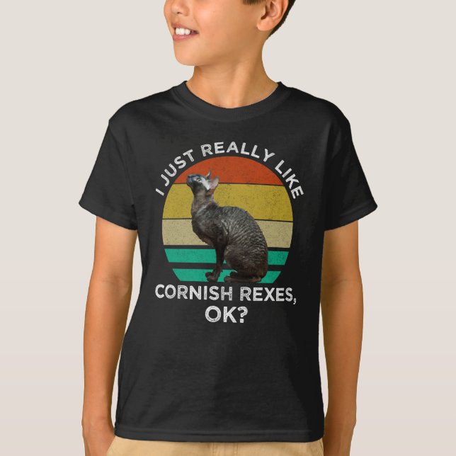 T-shirt J'aime Juste Vraiment les Cornish Rex, OK? (Devant)