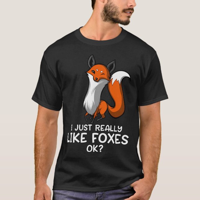T-shirt J'aime Juste Vraiment les Renards OK? (Devant)