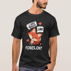 T-shirt J'aime Juste Vraiment Les Renards OK Drôle Amateur