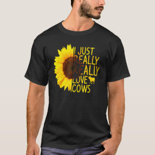 T-shirt J'aime Juste Vraiment Les Vaches Femmes Hommes Gén