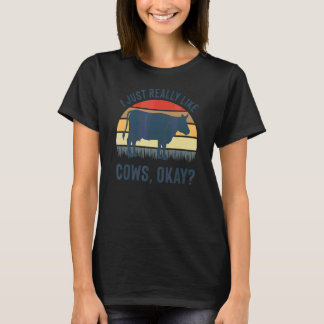 T-shirt J'aime Juste Vraiment Les Vaches Okay  Vache  Cita