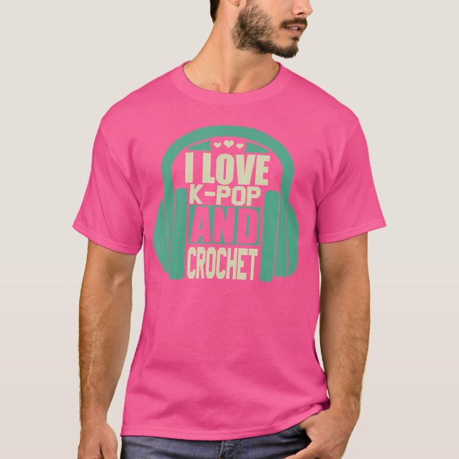 T-shirt J'Aime K-Pop Et Crochet (Devant)